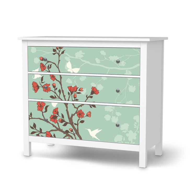 Möbelfolie IKEA Hemnes Kommode 3 Schubladen - Blütenzauber - CR114698