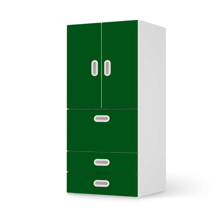 Möbelfolie IKEA Stuva / Fritids - 3 Schubladen und 2 kleinen Türen - Grün Dark - CR117584