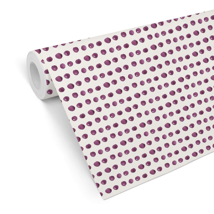 Mustertapete - Aquarell Punkte 01 - violett - WA236358
