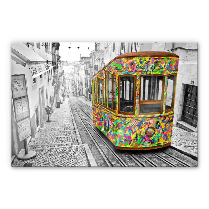 Acrylglasbild Ben Heine - Tram in Lissabon - WA230153