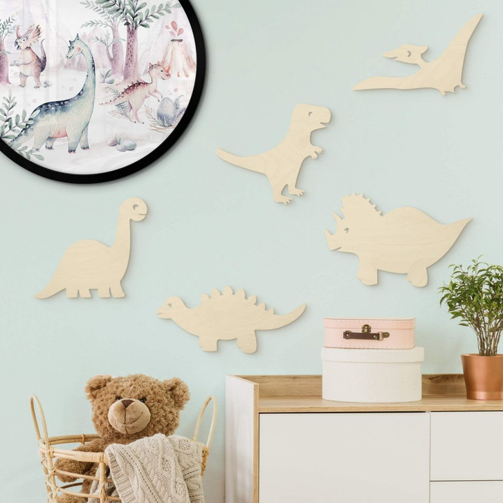 Holzdeko Pappel - Dino-Set (5-teilig) - WA346565