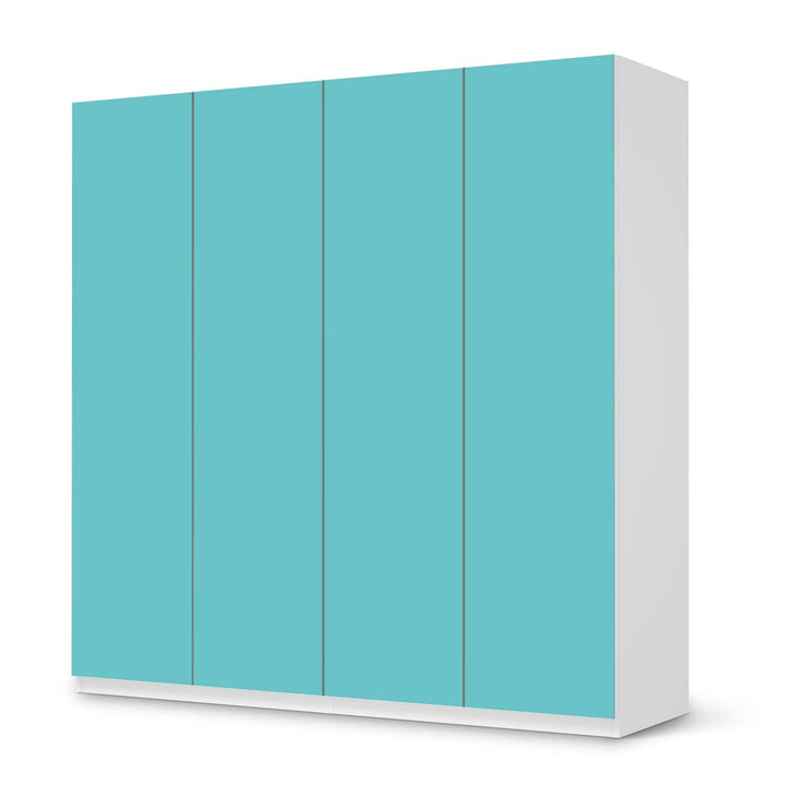 Klebefolie IKEA Pax Schrank 201cm Höhe - 4 Türen - Türkisgrün Light - CR110994