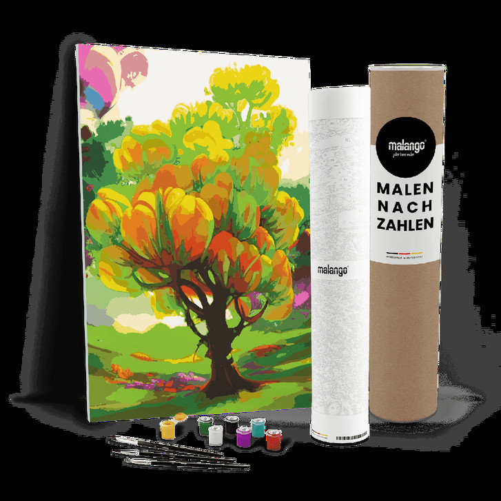 Malen nach Zahlen Leinwandbild - Isabellas Blumenbaum - WA447624