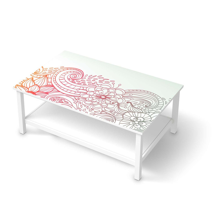 Möbelfolie IKEA Hemnes Tisch 118x75cm - Floral Doodle - CR114949