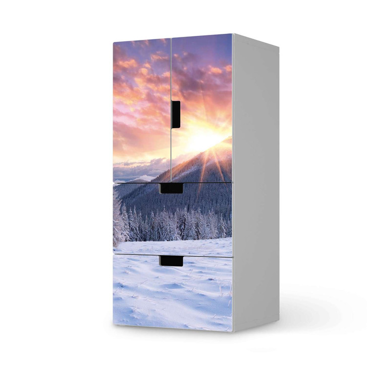 Möbelfolie IKEA Stuva / Malad - 2 Schubladen und 2 kleine Türen - Zauberhafte Winterlandschaft - CR117156