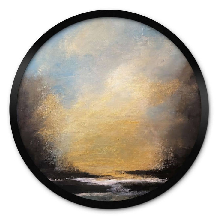 Poster Goldenes Licht am Abendhimmel - Bergius - Rund - WA473453