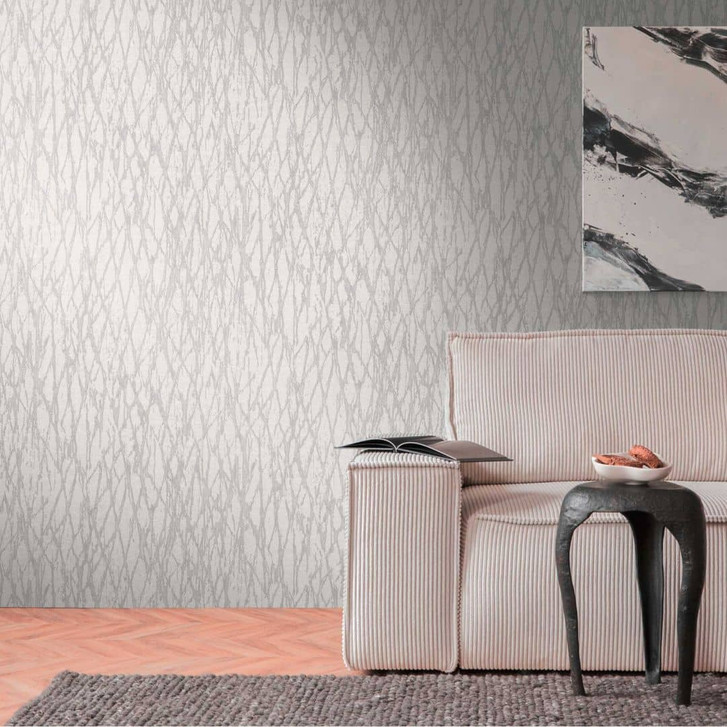 Strukturtapete Modernes Riss-Design Grau - Vliestapete - WA397031