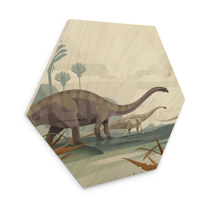 Hexagon - Holz Braun - Diplodocus - WA332730