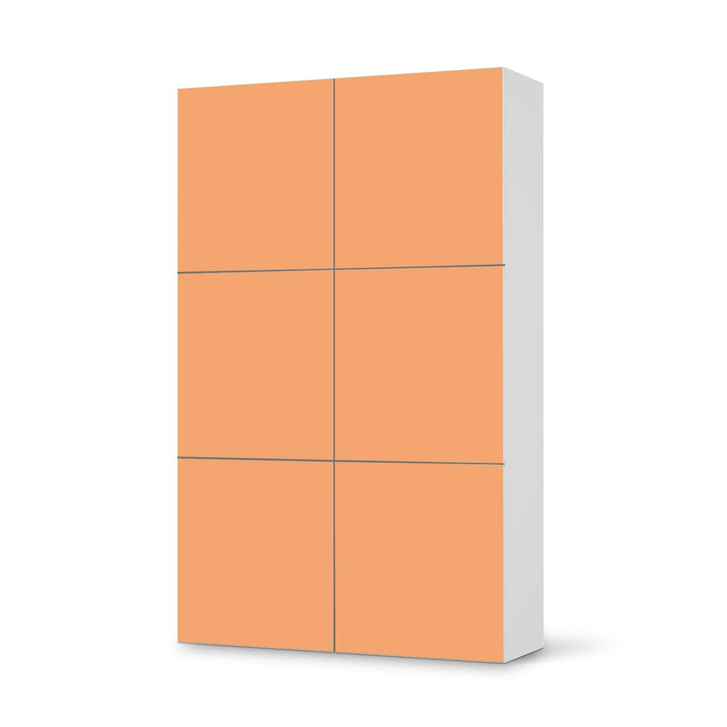 Möbel Klebefolie IKEA Besta Schrank 6 Türen (hoch) - Orange Light - CR113373
