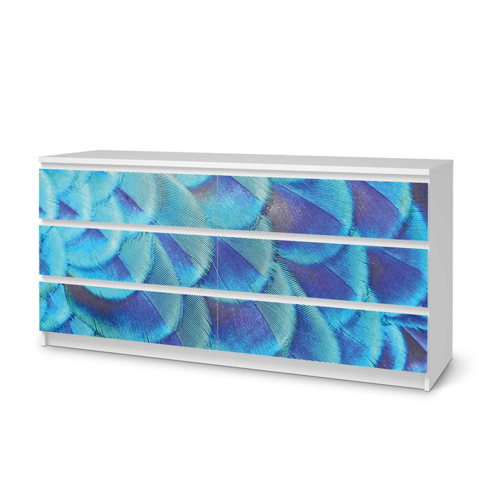 Möbelfolie IKEA Malm Kommode 6 Schubladen (breit) - Federvieh - CR116553