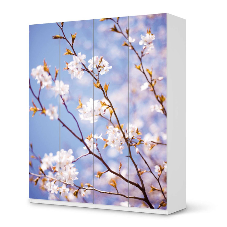 Möbelfolie IKEA Pax Schrank 236cm Höhe - 4 Türen - Apple Blossoms - CR116852