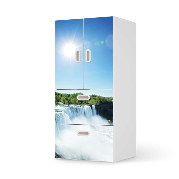Möbelfolie IKEA Stuva / Fritids - 2 Schubladen und 2 kleine Türen - Niagara Falls - CR117480