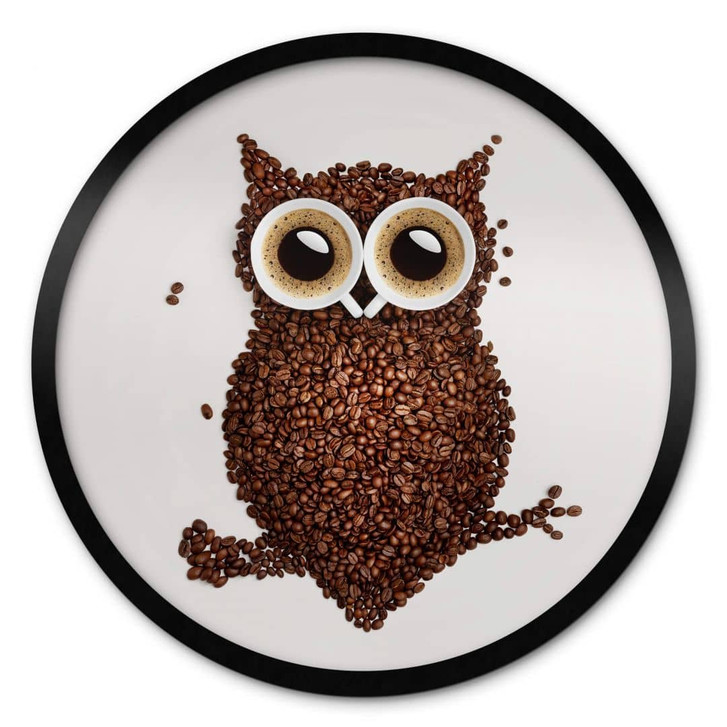 Poster Kaffeeeule - Rund - WA337497