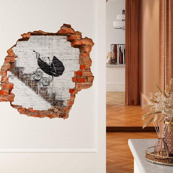 3D Wandtattoo Banksy - Baby Carriage - WA329560