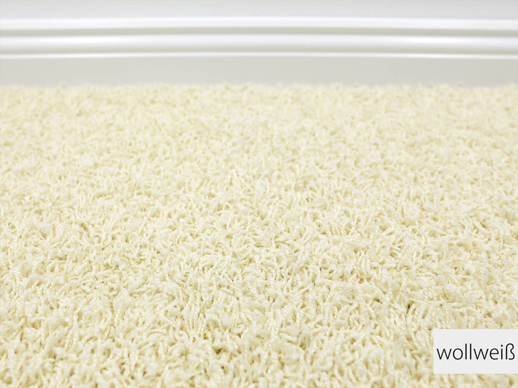 HEVO® Fiji Hochflor Teppichboden Meterware in Wollweiss - TS424667