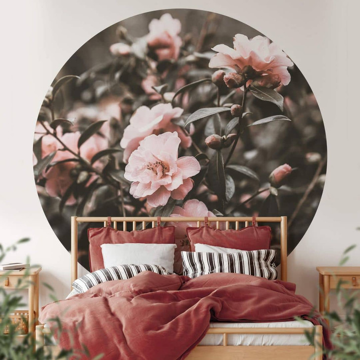 Fototapete Annie - Rosenstrauch - Rund - Selbstklebend/Vlies - WA320199