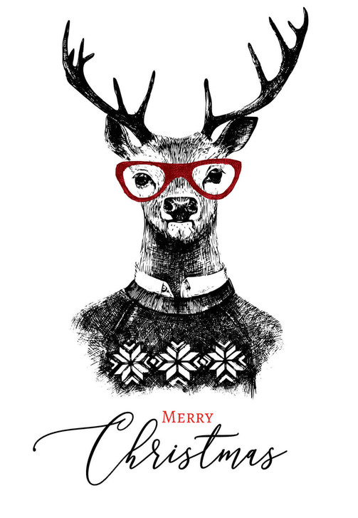 Gutschein Weihnachten - Rentier Merry Christmas - CHF 10 - GU560001