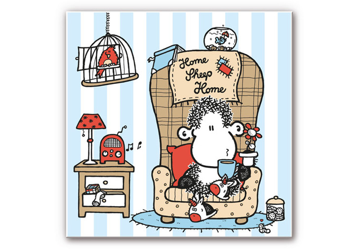 Hartschaumbild sheepworld Home Sheep Home Tea Time - WA131374
