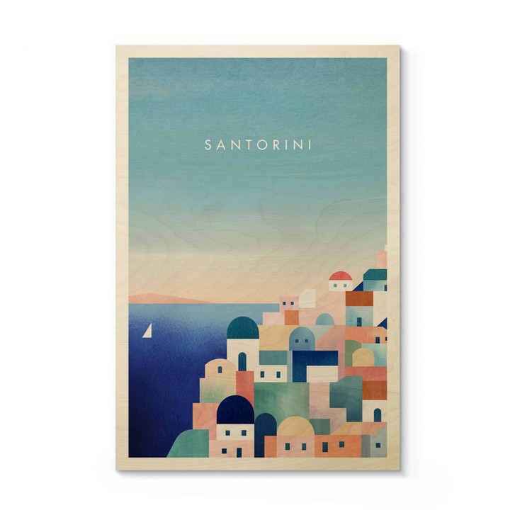 Holzbild Häuser von Santorini - Rivers - WA401807