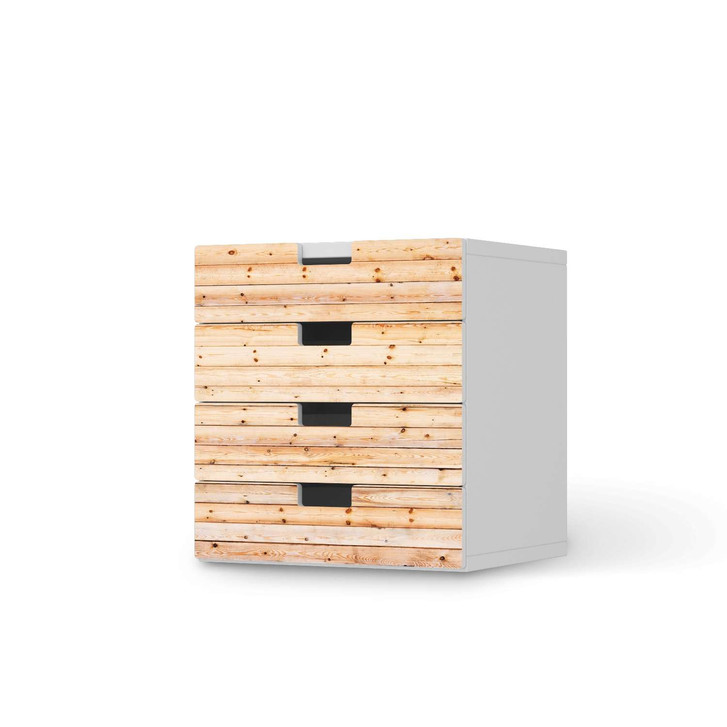 Klebefolie IKEA Stuva / Malad Kommode - 4 Schubladen - Bright Planks - CR112093
