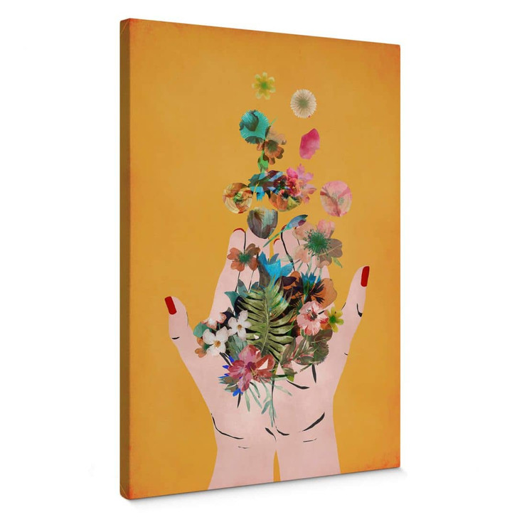 Leinwandbild Treechild - Bunte Blumen in Fridas Händen - WA403594