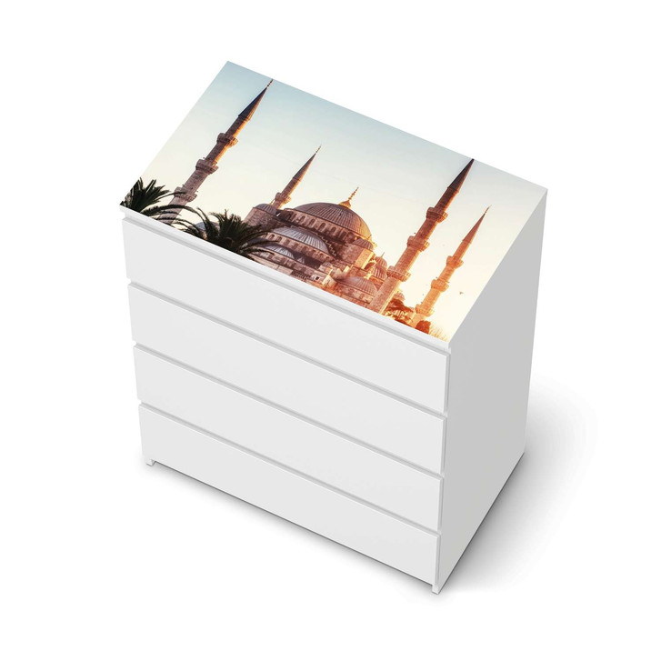 Möbelfolie IKEA Malm Kommode 4 Schubladen oben - Blue Mosque - CR116446
