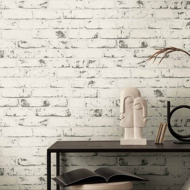 A.S. Création Vliestapete Wood and Stone Tapete in Steinoptik Backstein beige, grau - WA150691