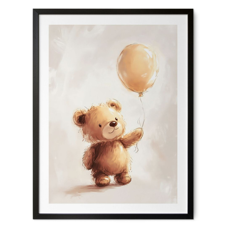 Poster Kleiner Teddybär mit Luftballon - Magnusson - WA437268