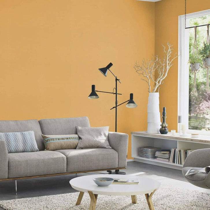 Rasch Vliestapete, Unitapete Sophia currygelb - WA339639