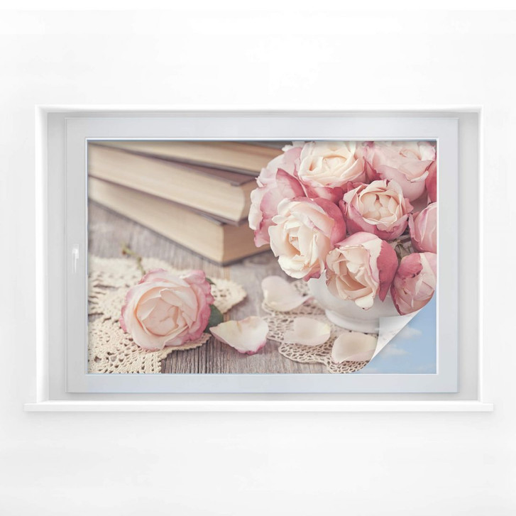 Sichtschutzfolie Rosa Rosen - WA176507