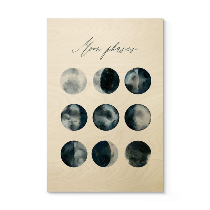 Holzposter Moon Phases - WA306539