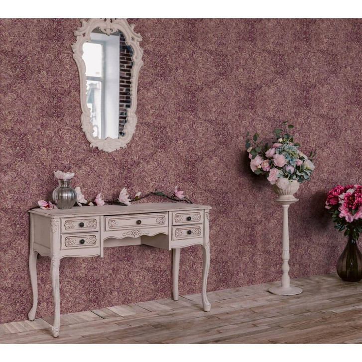 Livingwalls Barocktapete Mata Hari Vliestapete barock rosa, rot, lila - WA327758