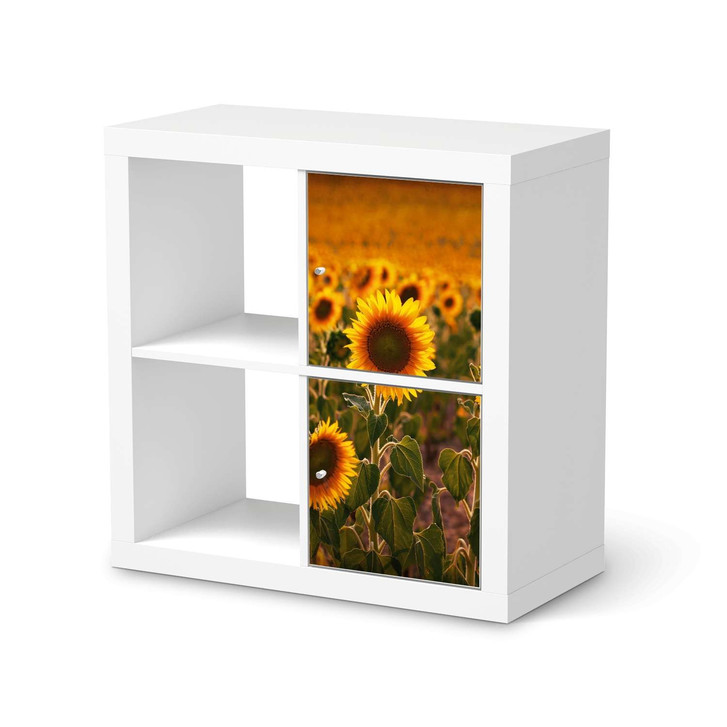 Möbelfolie IKEA Kallax Regal 2 Türen (hoch) - Sunflowers - CR115406