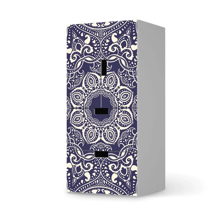 Möbelfolie IKEA Stuva / Malad - 2 Schubladen und 2 kleine Türen - Blue Mandala - CR117046