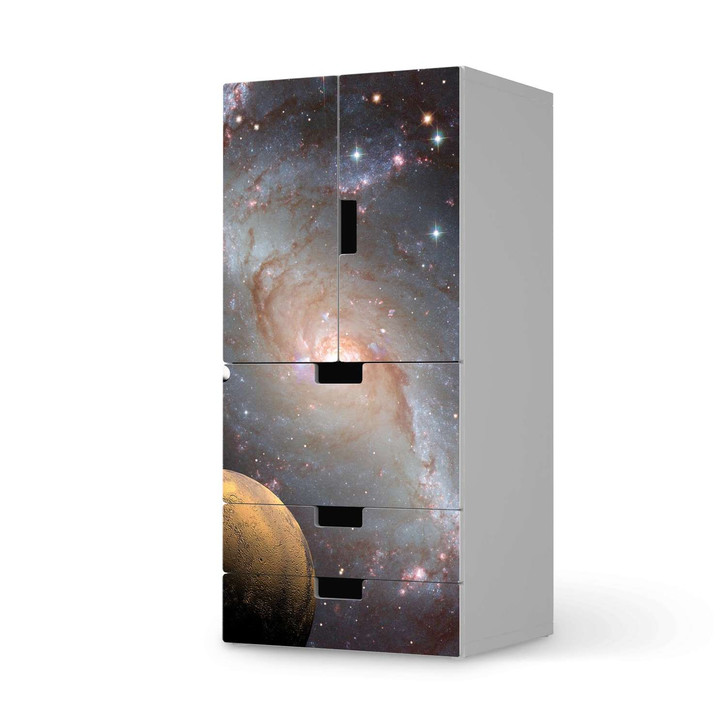 Möbelfolie IKEA Stuva / Malad - 3 Schubladen und 2 kleine Türen - Milky Way - CR117221