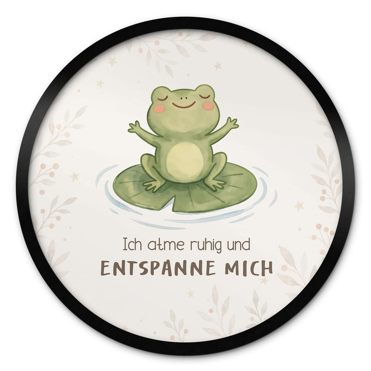 Rundes Kinder-Poster mit Frosch - 