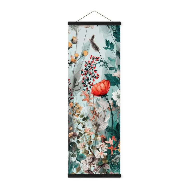 Stoffbild Frühlingswiese mit Blumen - Blumenbanner Panorama - Jaszke - WA411019