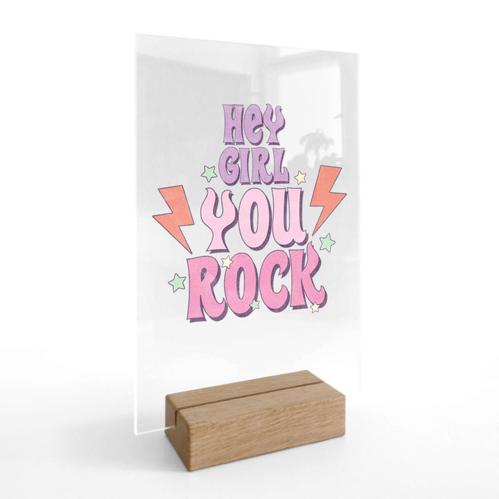 Tischaufsteller Hey girl you rock - WA491244