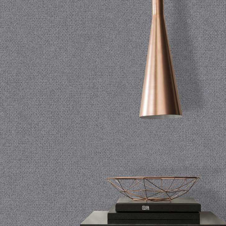 Uni Tapete Schwarz Silber PVC-Frei - Metallic Vliestapete von A.S. Création 386624 - WA395590