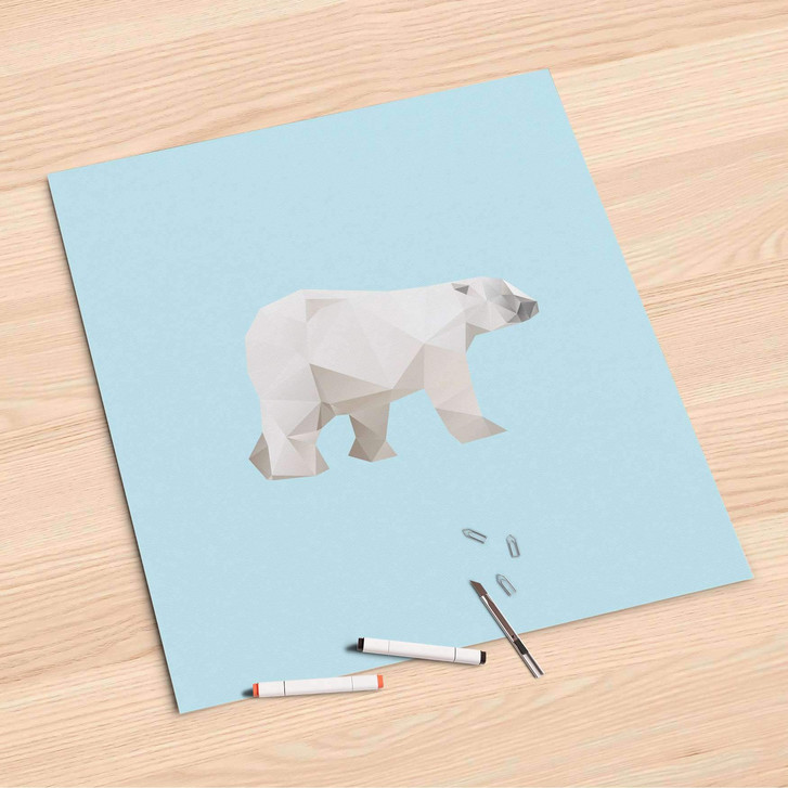 Folienbogen (60x60cm) - Origami Polar Bear - CR107146
