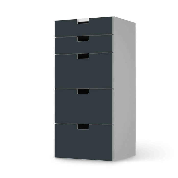Möbel Klebefolie IKEA Stuva / Malad Kommode - 5 Schubladen - Blaugrau Dark - CR114060
