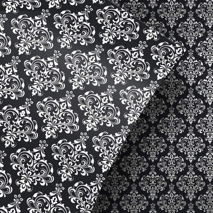 Möbelfolie, Dekofolie - abwischbar - Barock Schwarz - WA155312