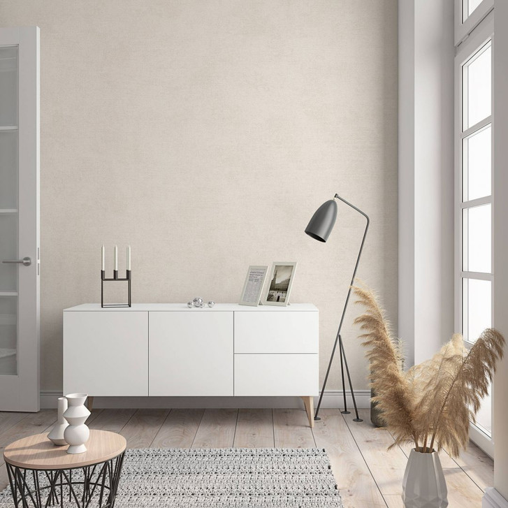 Vliestapete in moderner, feiner Struktur beige Uni - WA444349