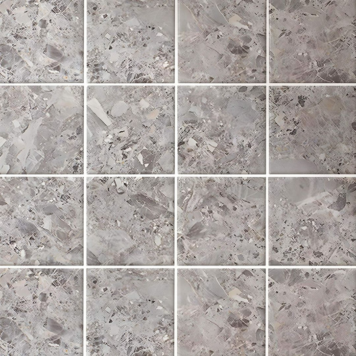 Fliesenaufkleber Steinoptik, Terrazzo dunkel - Möbelfolie, Küchenrückwand, Badfolie - WA509105