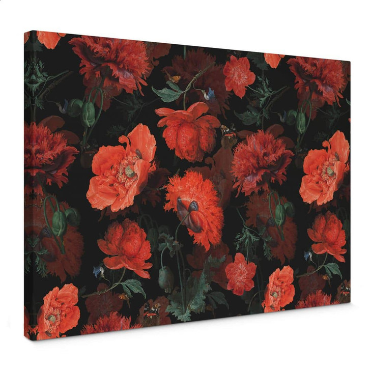 Leinwandbild UN Designs - Rote Blüten - WA327584