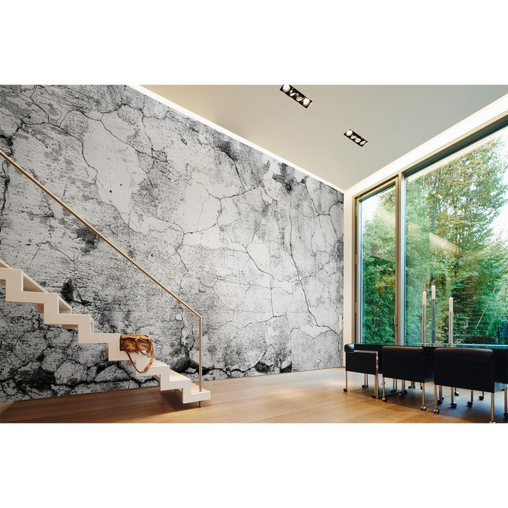 Livingwalls Fototapete Designwalls Cement Crack in Betonoptik - WA296302