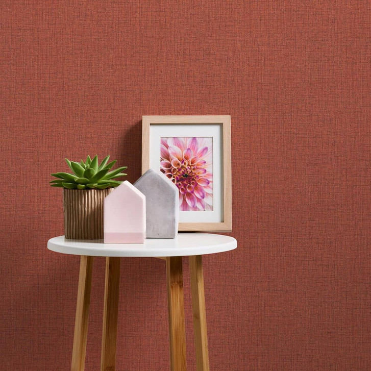 Livingwalls Unitapete Desert Lodge Vliestapete einfarbig rot - WA335960