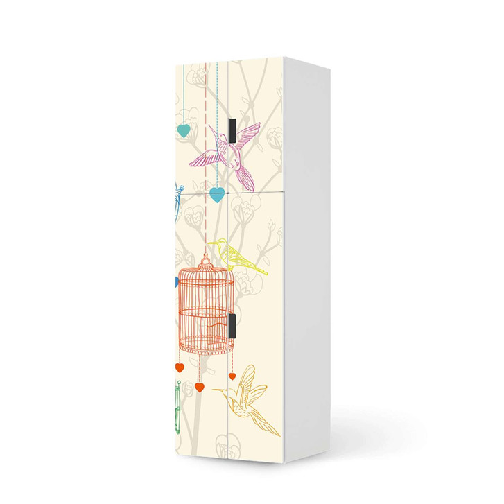 Möbelfolie IKEA Stuva / Malad - 2 grosse Türen und 2 kleine Türen - Birdcage - CR118648