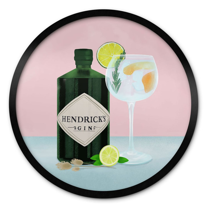 Poster Gin Tonic Cocktail - Lizde - Rund - WA417496