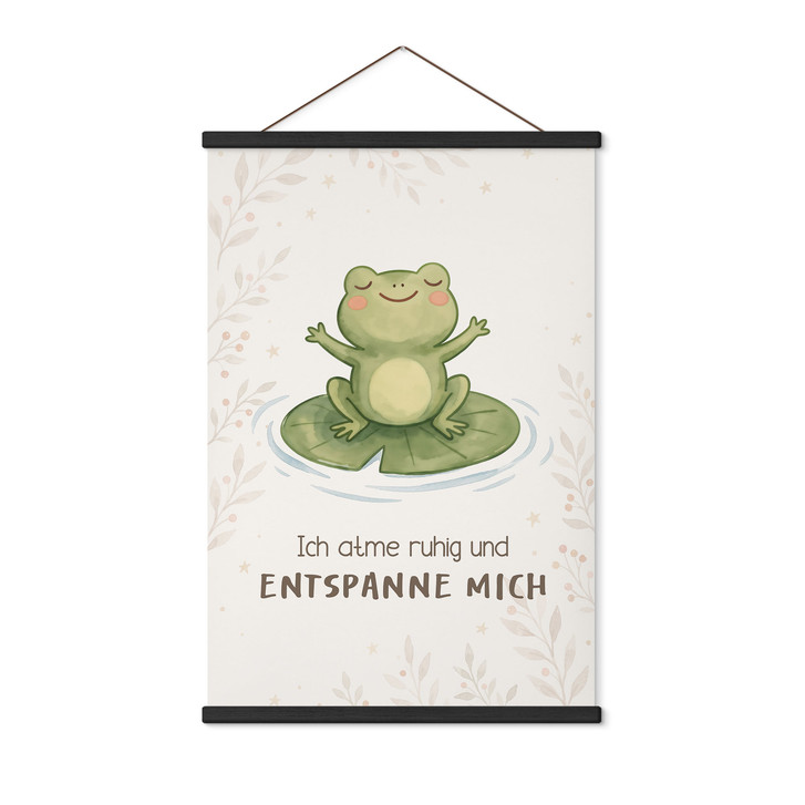 Stoffbild mit Frosch - Glaubenssatz 